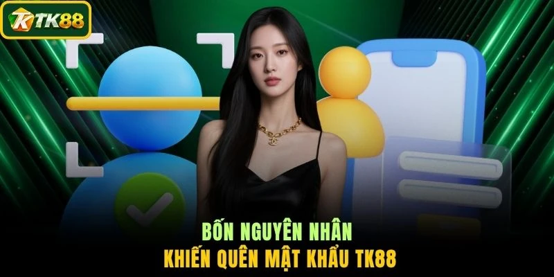 Bốn nguyên nhân khiến quên mật khẩu TK88